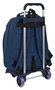 Mochila Escolar con Ruedas BlackFit8 Urban Negro Azul marino (32 x 42 x 15 cm)