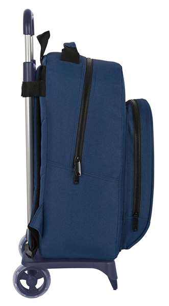 Mochila Escolar con Ruedas BlackFit8 Urban Negro Azul marino (32 x 42 x 15 cm)