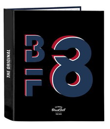 Carpeta de anillas BlackFit8 Urban Negro Azul marino A4 27 x 33 x 6 cm
