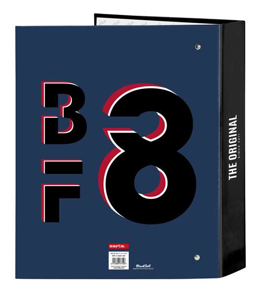Carpeta de anillas BlackFit8 Urban Negro Azul marino A4 27 x 33 x 6 cm Carpeta de anillas BlackFit8 Urban Negro Azul marino A4 27 x 33 x 6 cm
