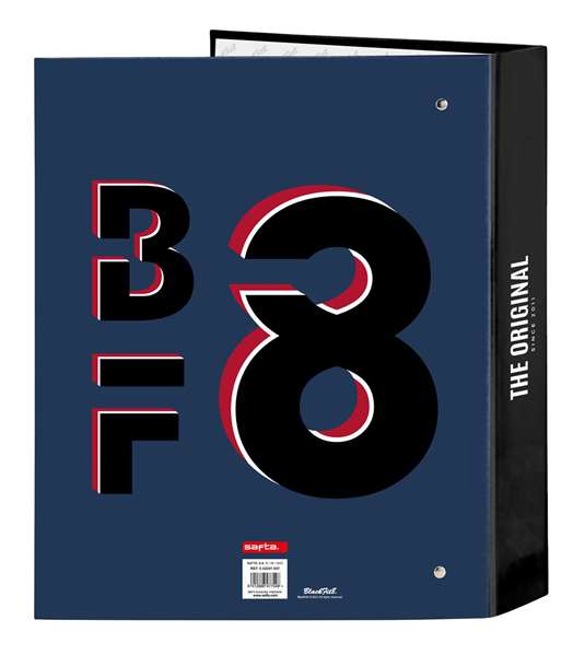 Carpeta de anillas BlackFit8 Urban Negro Azul marino A4 27 x 33 x 6 cm Carpeta de anillas BlackFit8 Urban Negro Azul marino A4 27 x 33 x 6 cm