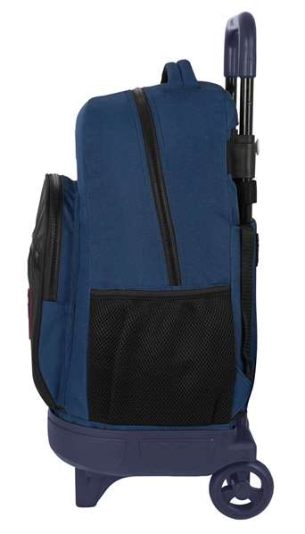 Safta Mochila Grande con Ruedas Compacta Extensible Sencilla Blackfit8 Urban Negro/Azul Marino 33x45x22cm