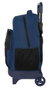 Safta Mochila Grande con Ruedas Compacta Extensible Sencilla Blackfit8 Urban Negro/Azul Marino 33x45x22cm