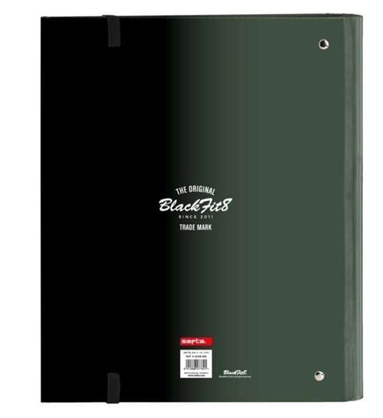 Carpeta de anillas BlackFit8 Gradient Negro Verde militar A4 27 x 33 x 6 cm