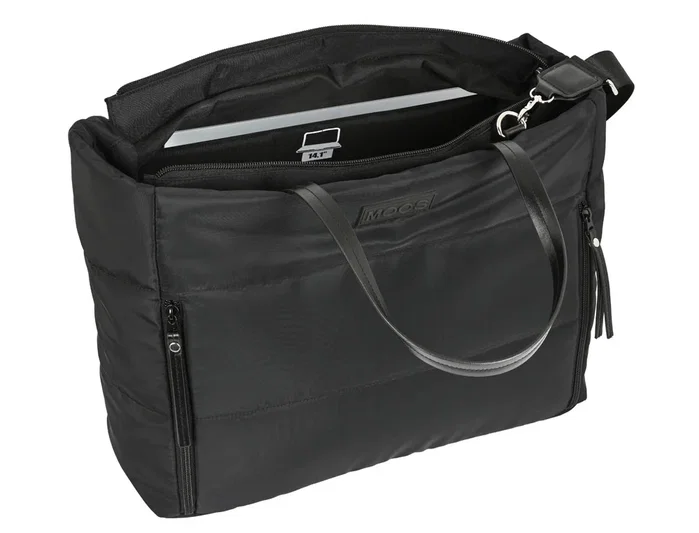 Safta Moos Capsula Bolso con bolsillo para portátil 14,1'' Negro