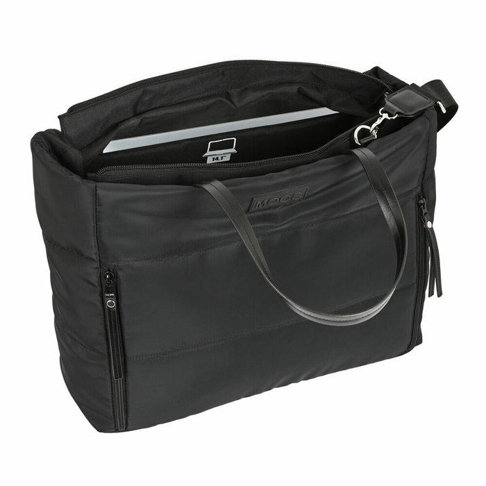 Safta Moos Capsula Bolso con bolsillo para portátil 14,1'' Negro