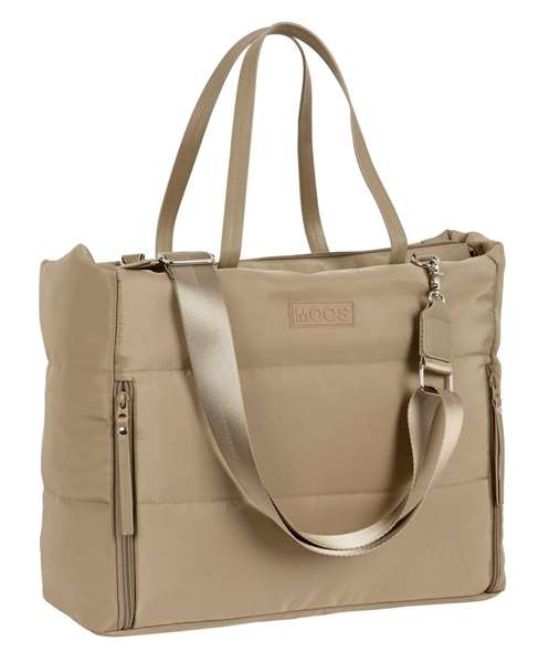 Safta Bolso con bolsillo para portátil 14,1'' Moos Cápsula acolchado Camel 54x31x17cm