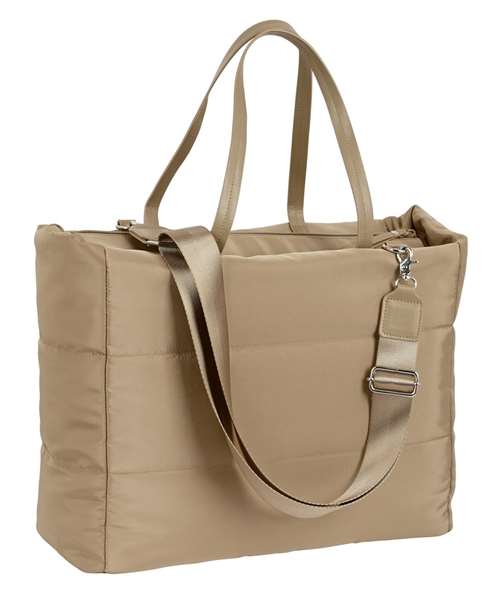 Safta Bolso con bolsillo para portátil 14,1'' Moos Cápsula acolchado Camel 54x31x17cm