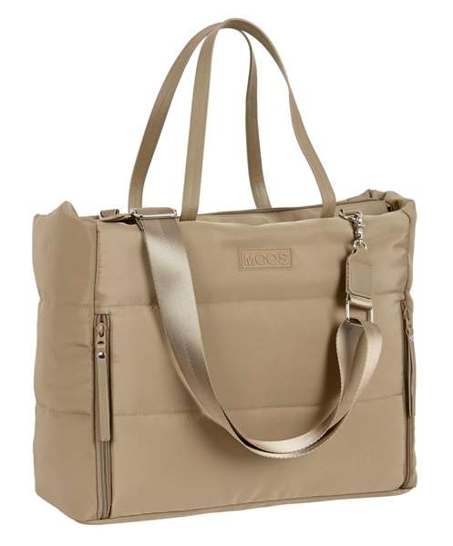 Safta Bolso con bolsillo para portátil 14,1'' Moos Cápsula acolchado Camel 54x31x17cm