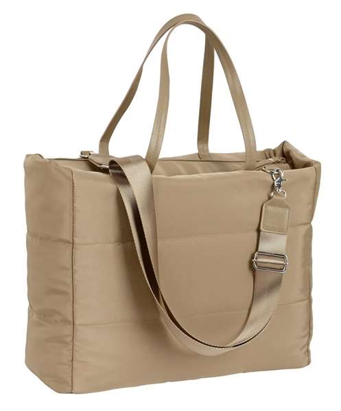 Safta Bolso con bolsillo para portátil 14,1'' Moos Cápsula acolchado Camel 54x31x17cm