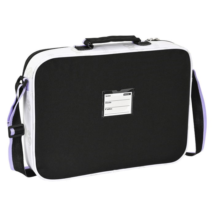 Cartera Escolar Real Madrid C.F. Negro Blanco (38 x 28 x 6 cm)