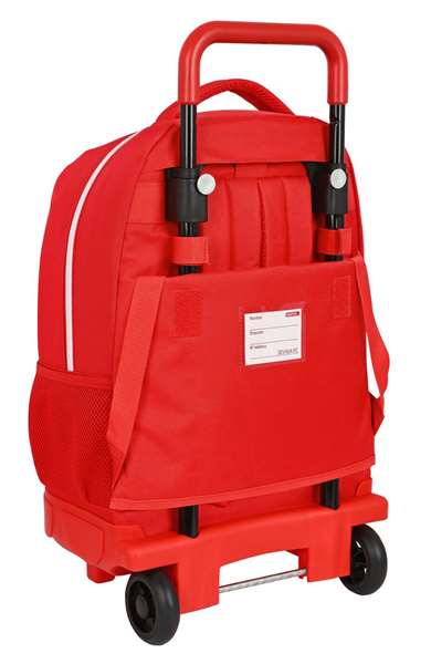 Safta Mochila Gde. C/Ruedas Sevilla Fc 33x45x22cm Roja
