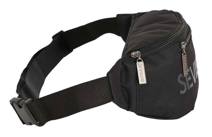 Safta Riñonera Sevilla FC Teen Negra 23x12x9cm Poliéster REACH