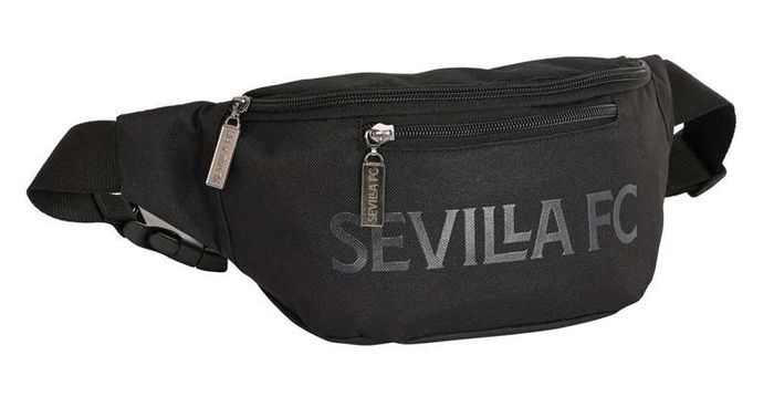 Safta Riñonera Sevilla FC Teen Negra 23x12x9cm Poliéster REACH