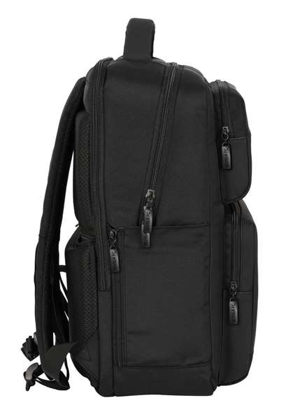 Safta Mochila Sevilla FC Premium Portátil 15,6" + USB Negro 31x44x13cm