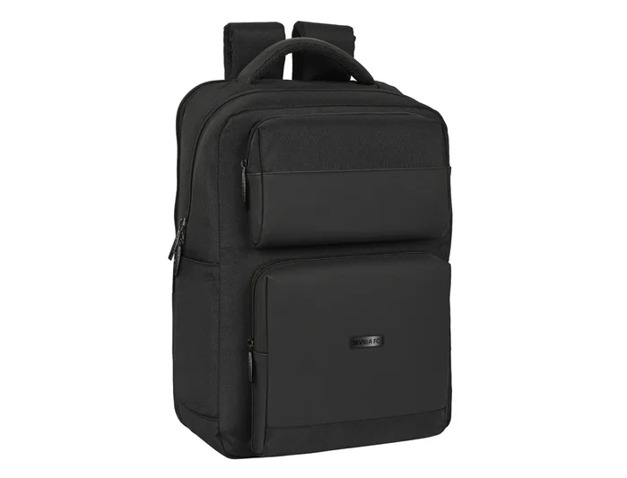 Safta Mochila Sevilla F.C. Premium con Portátil 15,6'' y USB - Negra