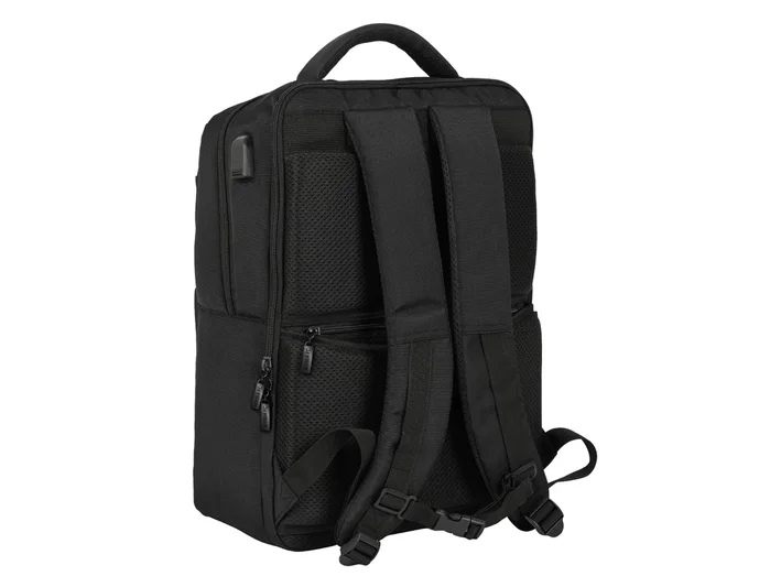 Safta Mochila Sevilla F.C. Premium con Portátil 15,6'' y USB - Negra