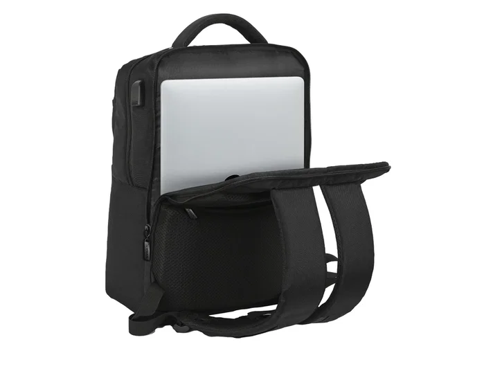 Safta Mochila Sevilla F.C. Premium con Portátil 15,6'' y USB - Negra