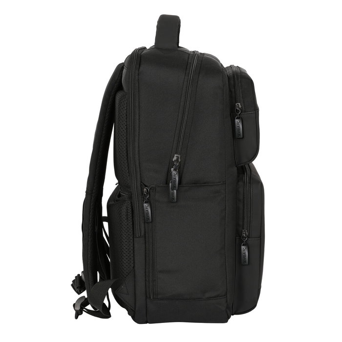 Safta Mochila Sevilla F.C. Premium con Portátil 15,6'' y USB - Negra