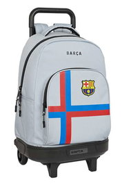Mochila Escolar con Ruedas F.C. Barcelona Gris (33 x 45 x 22 cm)