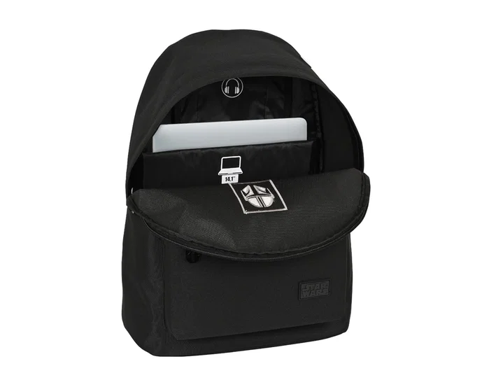 Safta Mochila para Portátil 14,1'' The Mandalorian Teen Negra