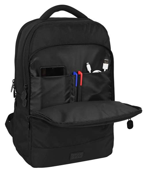 Mochila para Portátil y Tablet con Salida USB The Mandalorian Negro