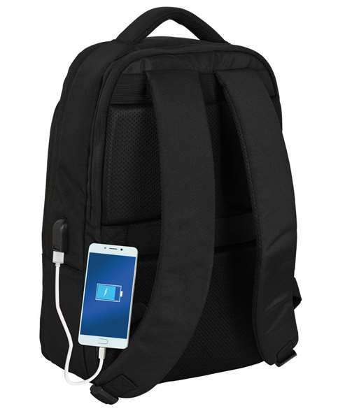 Mochila para Portátil y Tablet con Salida USB The Mandalorian Negro
