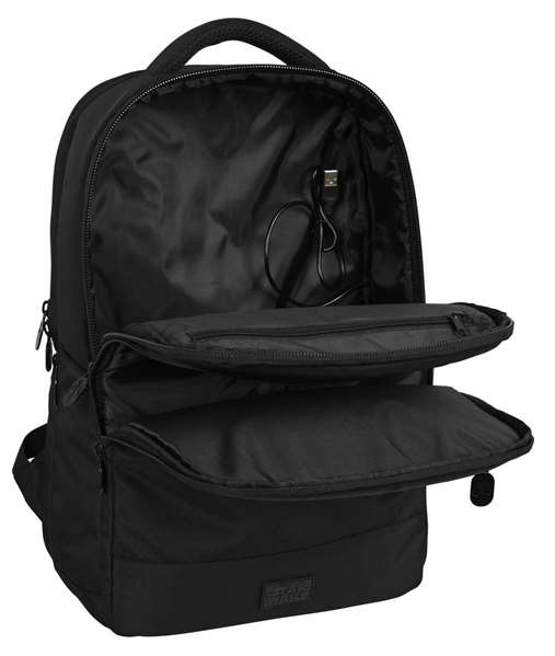 Mochila para Portátil y Tablet con Salida USB The Mandalorian Negro