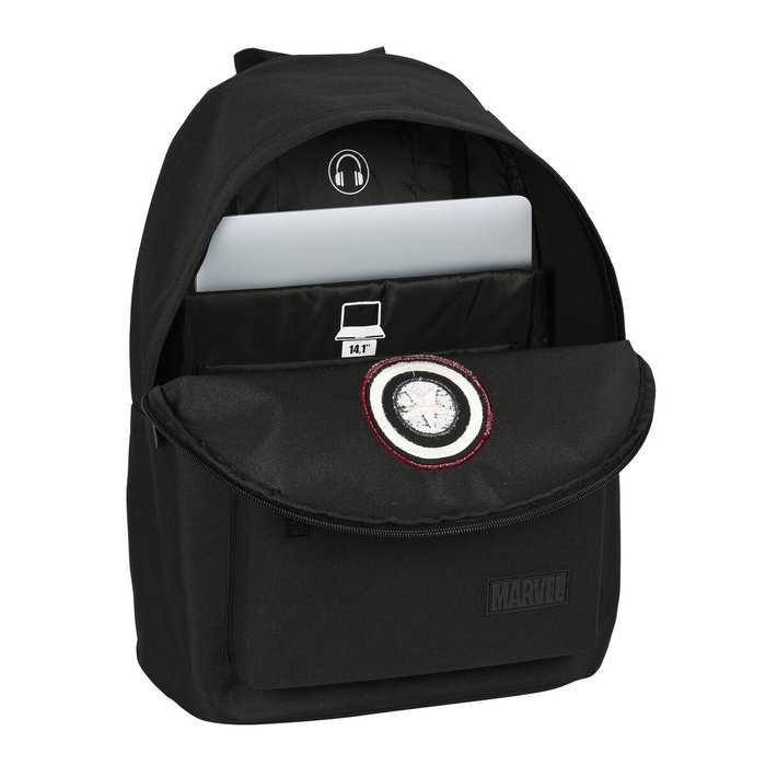 Safta Mochila Portátil Capitán América Teen Negra 14,1 pulg. Dimensions 410x310x160mm Safta Mochila Portátil Capitán América Teen Negra 14,1 pulg. Dimensions 410x310x160mm