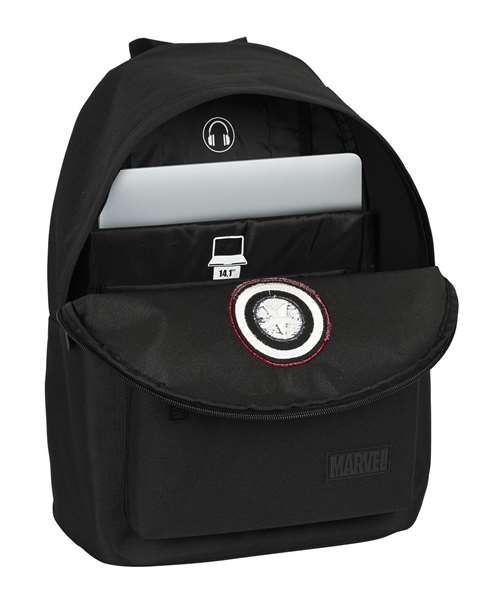 Safta Mochila Portátil Capitán América Teen Negra 14,1 pulg. Dimensions 410x310x160mm Safta Mochila Portátil Capitán América Teen Negra 14,1 pulg. Dimensions 410x310x160mm