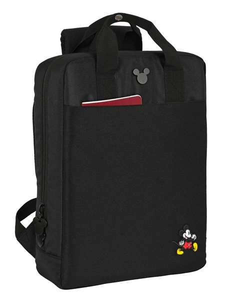 Mochila para Portátil Mickey Mouse Clubhouse Negro 29 x 39 x 11 cm