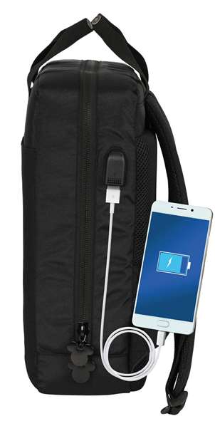 Mochila para Portátil Mickey Mouse Clubhouse Negro 29 x 39 x 11 cm