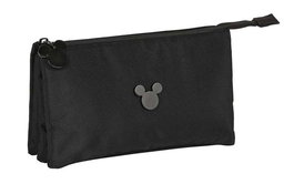 Portatodo Triple Mickey Mouse Clubhouse Premium Negro 22 x 12 x 3 cm