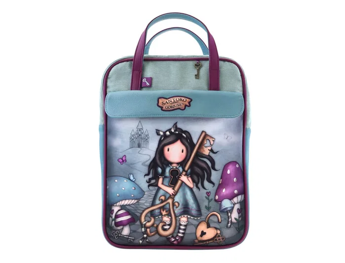 Safta Mochila Grande Gorjuss Curiosity Verde Botella y Gris Safta Mochila Grande Gorjuss Curiosity Verde Botella y Gris