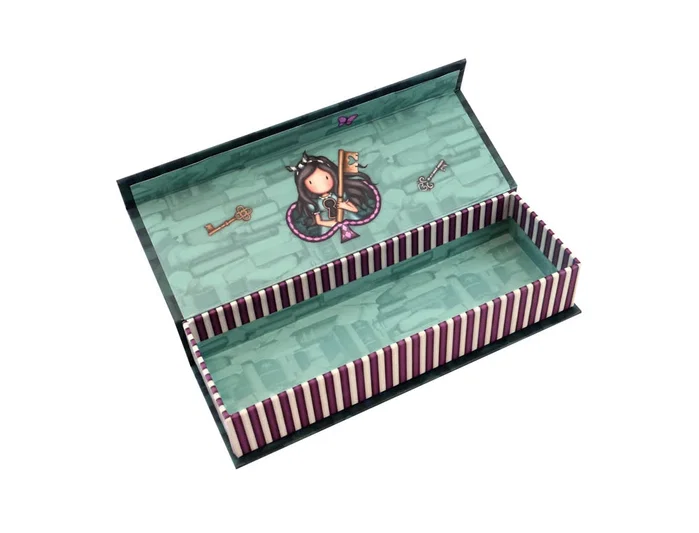 Safta Portatodo Caja Gorjuss Curiosity Verde botella y gris