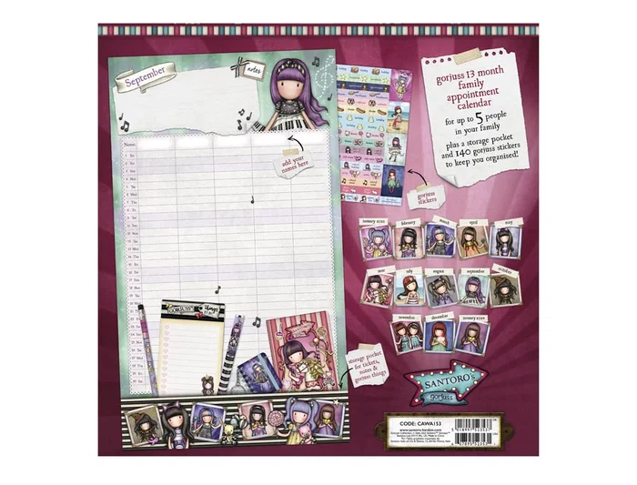 Calendario Gorjuss Fireworks 2023 (30 x 30 x 0,2 cm)