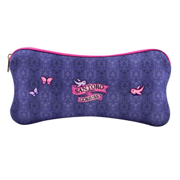 Estuche Escolar Gorjuss Cheshire cat Morado (22 x 11.3 x 1 cm)