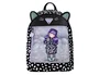 Safta Mini Mochila Gorjuss™ Smitten Kitten en Negro y Blanco