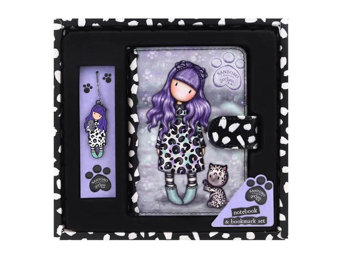 Safta Set de Cuaderno con Marcapáginas Gorjuss™ Smitten Kitten