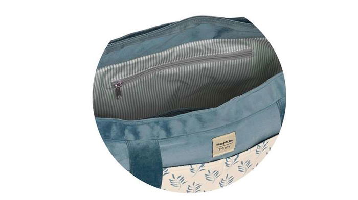 Bolso Cambiador de Pañales Safta Leaves Turquesa (46 x 26 x 15 cm)