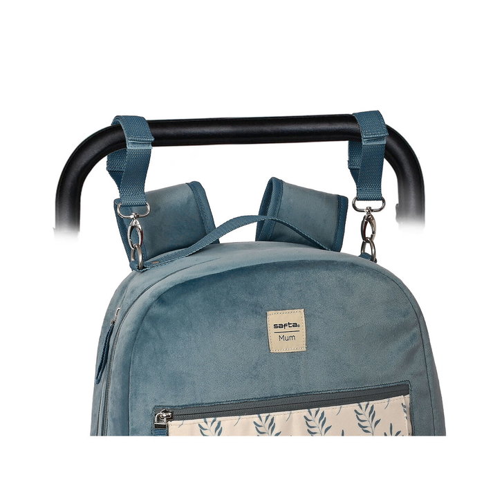 Safta Mochila Accesorios Bebe Leaves Verde Mar
