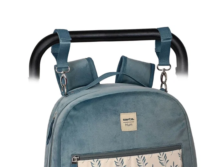 Safta Mochila Accesorios Bebe Leaves Verde Mar
