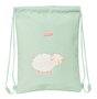 Bolsa Mochila con Cuerdas Safta Ovejita Verde (26 x 34 x 1 cm)