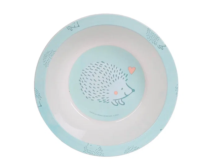 Safta Set de Platos y Cubiertos Preescolar Erizo Azul Turquesa, Modelos Surtidos