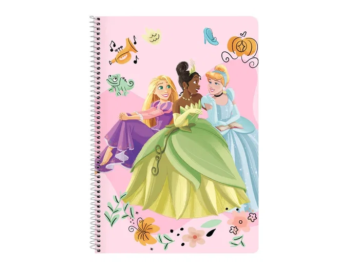 Safta Libreta Espiral Princesas Disney Magical 80 Hojas Folio