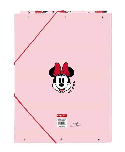 Safta Carpeta Folio 3 Solapas Minnie Mouse "Me Time" para Niños +3 Años 26x33,5x2,5 cm 300D Poliéster - Modelos Surtidos