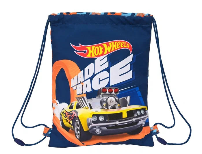Safta Saco Plano Junior Hot Wheels Speed Club Azul Marina y Naranja Safta Saco Plano Junior Hot Wheels Speed Club Azul Marina y Naranja
