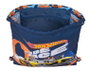 Safta Saco Plano Junior Hot Wheels "Speed Club" Azul Marino y Naranja 26x34x1 Polyester