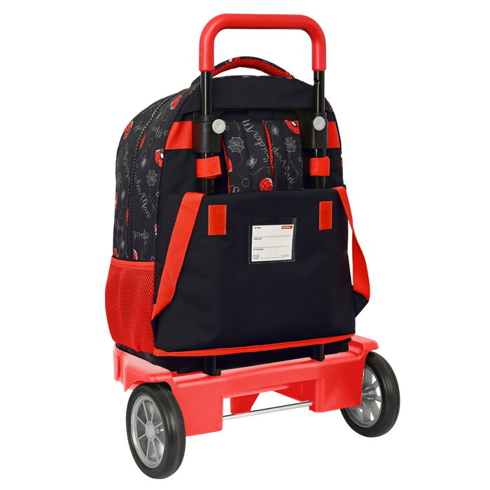 Mochila Escolar con Ruedas Spiderman Hero Negro 33 X 45 X 22 cm