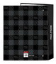 Carpeta de anillas Paul Frank Campers Negro A4 (27 x 33 x 6 cm)